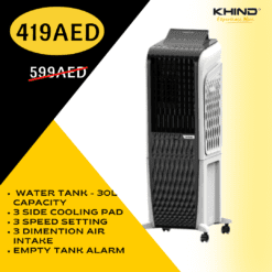 Khind Air Coolers Frosty - 3D 30L Price - 30% Summer Offer Dubai, Lower Power Consumption Air Coolers