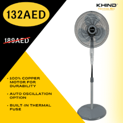 Stand Fan SF16J15 – 30% Off Auto Oscillation, Khind Stand Fan Summer Offer Dubai
