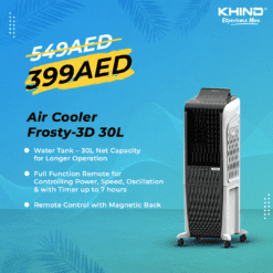 KHIND Air Cooler Frosty - 3D 30L Net Capacity, Xtreme Desert Cooler, DSS Sale Dubai UAE